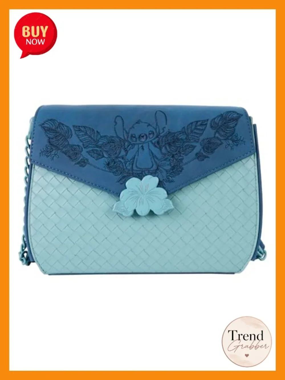 Faux Leather Embroidered Disney Crossbody Bag